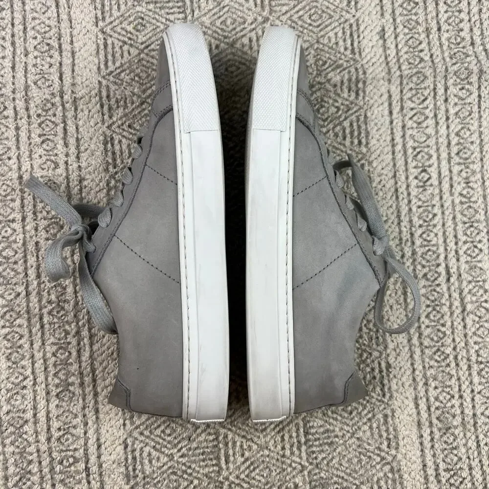 GREATS Royale Court Sneakers Gray Nubuck Leather Minimalist Low Top Casual Shoes